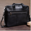 Biznesowa skórzana torba męska czarna Vintage 14794 