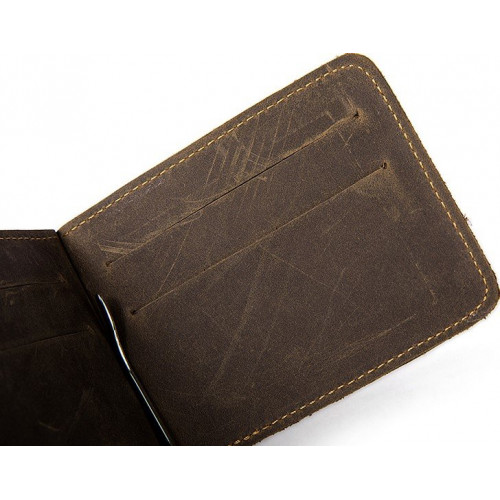 Uniwersalny portfel z klipsem brązowy Vintage 14935