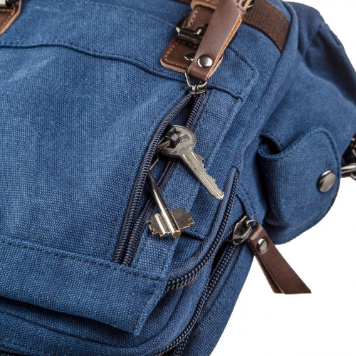 Torebka-plecak na jedno ramię granatowа Vintage 20139