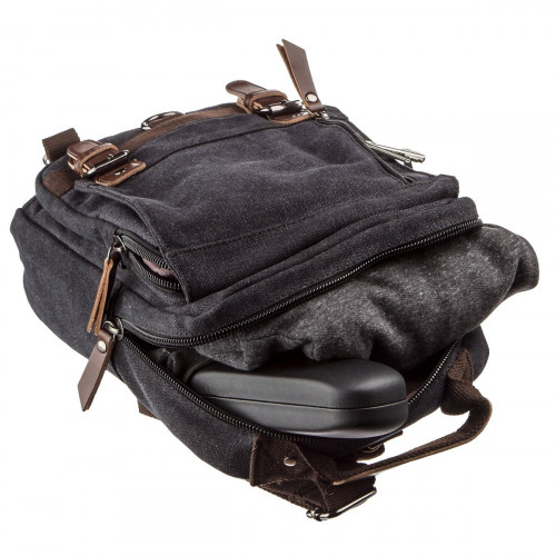Torebka-plecak na jedno ramię Vintage 20143 Czarna