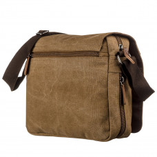 Текстильна сумка для ноутбука 13 дюймів через плече Vintage 20190 Коричнева