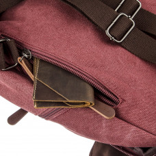 Компактний жіночий текстильний рюкзак Vintage 20195 Малиновий