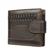 Wytłaczany portfel męski brązowy 20233 Vintage