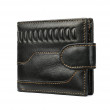 Wytłaczany portfel męski 20234 Vintage Czarny