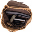Plecak turystyczny tekstylny unisex brązowy Vintage 20610