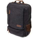 Plecak tekstylny podróżny unisex czarny Vintage 20611