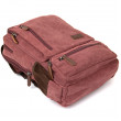Plecak tekstylny podróżny unisex malinowy Vintage 20615