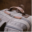 Plecak tekstylny podróżny unisex szary Vintage 20618