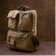 Plecak tekstylny podróżny unisex oliwkowy Vintage 20620