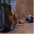 Plecak tekstylny podróżny unisex granatowy Vintage 20621
