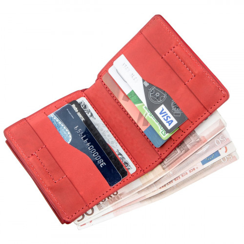 Damski portfel z zewnętrzną kieszenią na drobne GRANDE PELLE 11224