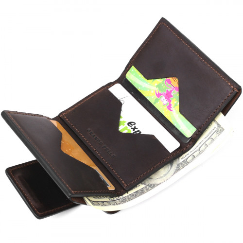 Surowy portfel unisex w stylu vintage GRANDE PELLE 11151
