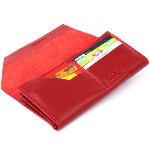 Poziomy portfel-kopertówka z zapięciem na magnes GRANDE PELLE 11318