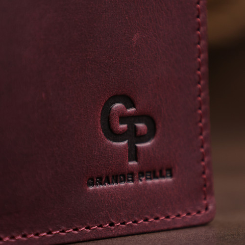 Skórzany damski matowy portfel GRANDE PELLE 11561